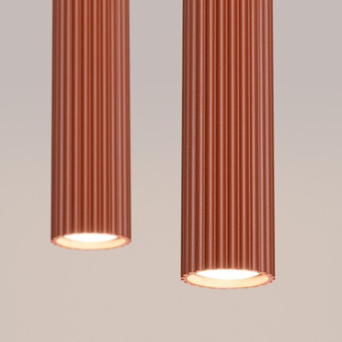 Sollux Lighting Lampa wisząca KARBON 2 ochra czerwona