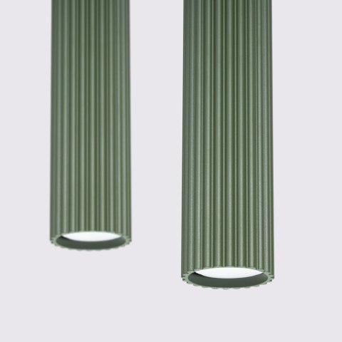 Sollux Lighting Lampa wisząca KARBON 2 zielona oliwka