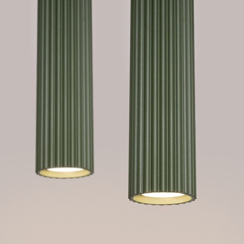 Sollux Lighting Lampa wisząca KARBON 2 zielona oliwka