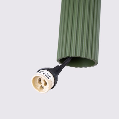 Sollux Lighting Lampa wisząca KARBON 2 zielona oliwka
