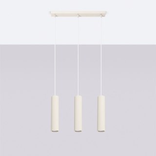 Sollux Lighting Lampa wisząca KARBON 3L beżowy