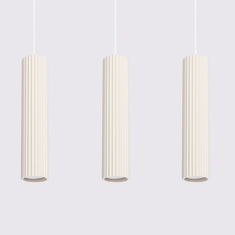 Sollux Lighting Lampa wisząca KARBON 3L beżowy