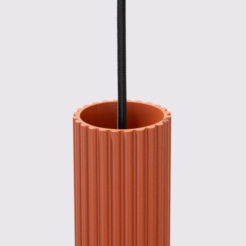Sollux Lighting Lampa wisząca KARBON 3L ochra czerwona