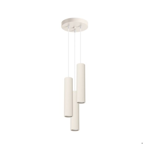 Sollux Lighting Lampa wisząca KARBON 3P beżowy