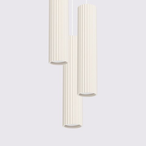 Sollux Lighting Lampa wisząca KARBON 3P beżowy