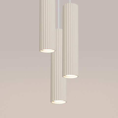 Sollux Lighting Lampa wisząca KARBON 3P beżowy