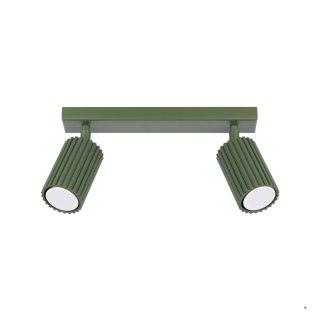Sollux Lighting Plafon KARBON 2 zielony oliwkowy