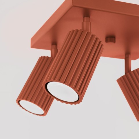 Sollux Lighting Plafon KARBON 4 ochra czerwona