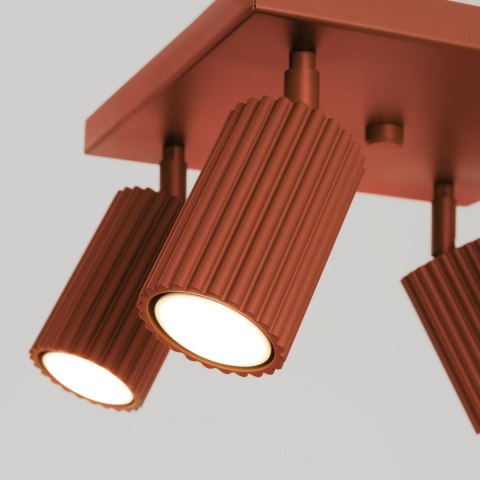 Sollux Lighting Plafon KARBON 4 ochra czerwona
