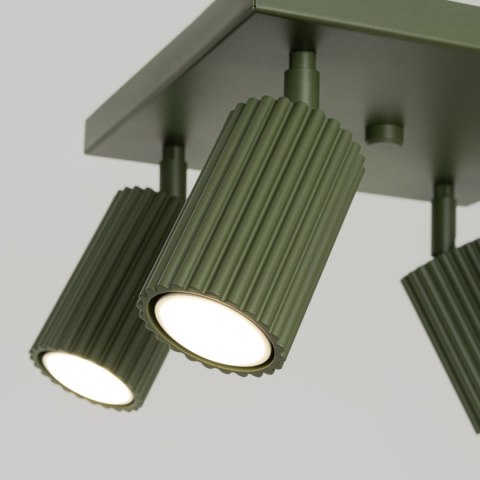 Sollux Lighting Plafon KARBON 4 zielony oliwkowy