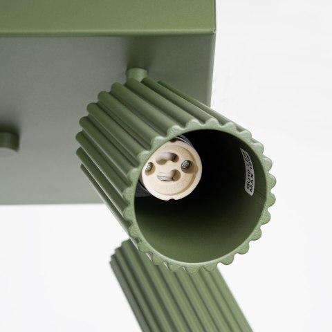 Sollux Lighting Plafon KARBON 4 zielony oliwkowy
