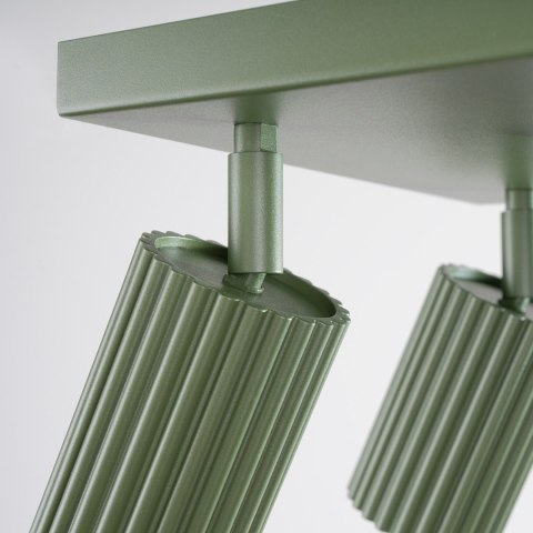 Sollux Lighting Plafon KARBON 4 zielony oliwkowy