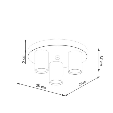 Sollux Lighting Plafon LAGOS 3P biały