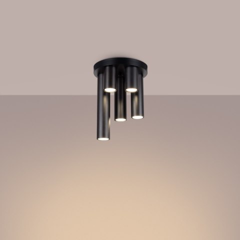 Sollux Lighting Plafon LAGOS 5P czarny