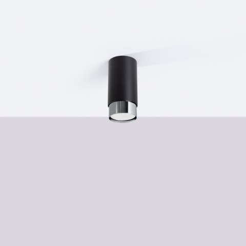 Sollux Lighting Plafon NERO 12,5 czarny/chrom