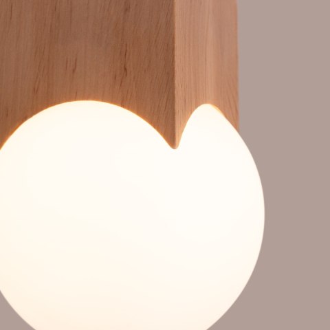 Sollux Lighting Plafon SOLIS naturalne drewno