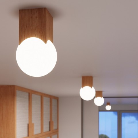 Sollux Lighting Plafon SOLIS naturalne drewno