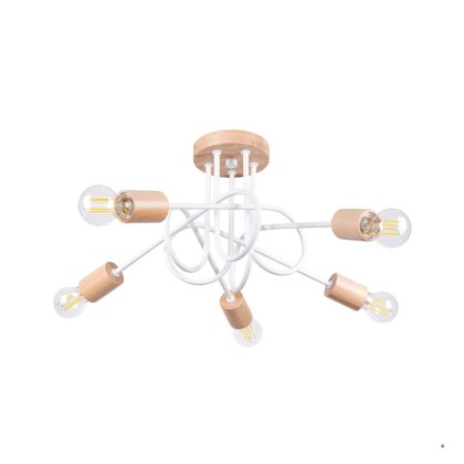 Sollux Lighting Żyrandol EMBER 5 biały