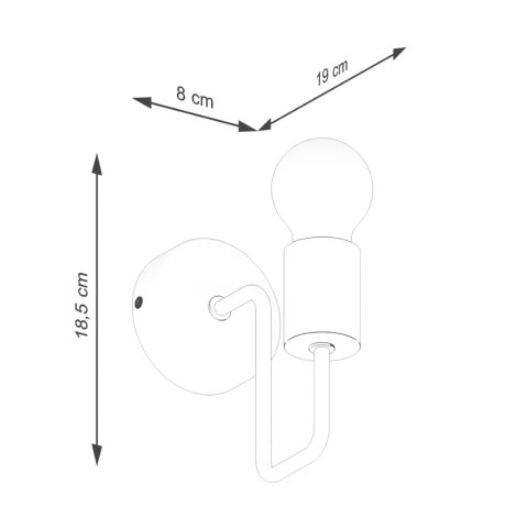 Sollux Lighting Kinkiet TIMBO czarny