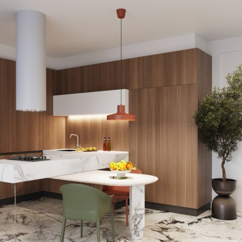 Sollux Lighting Lampa wisząca BILO ochra czerwona