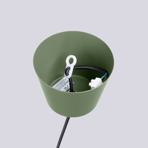 Sollux Lighting Lampa wisząca BILO zielona oliwka