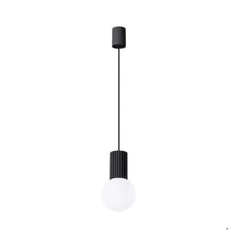 Sollux Lighting Lampa wisząca HALO 1 czarna