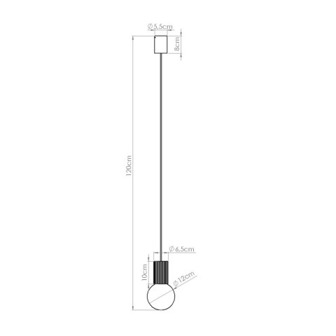 Sollux Lighting Lampa wisząca HALO 1 czarna