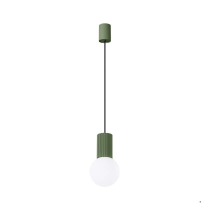 Sollux Lighting Lampa wisząca HALO 1 zielona oliwka