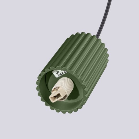 Sollux Lighting Lampa wisząca HALO 1 zielona oliwka