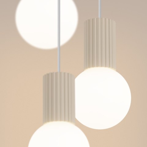 Sollux Lighting Lampa wisząca HALO 3P beżowa