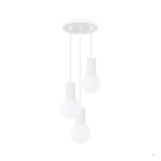 Sollux Lighting Lampa wisząca HALO 3P biała