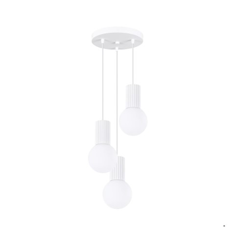 Sollux Lighting Lampa wisząca HALO 3P biała