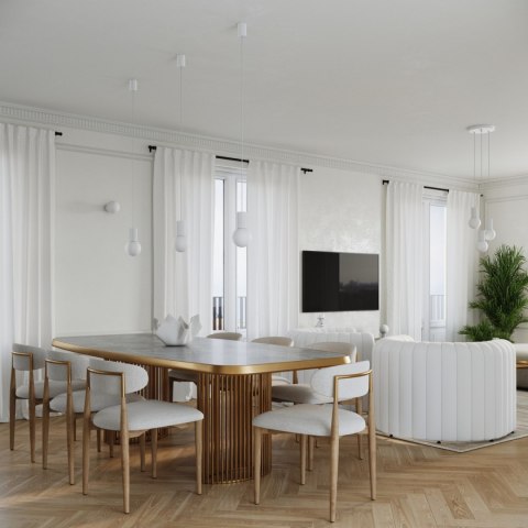 Sollux Lighting Lampa wisząca HALO 3P biała