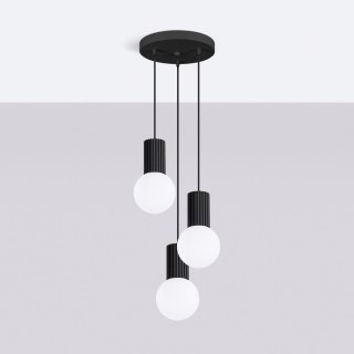 Sollux Lighting Lampa wisząca HALO 3P czarna