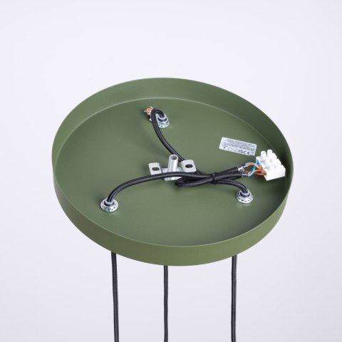 Sollux Lighting Lampa wisząca HALO 3P zielona oliwka