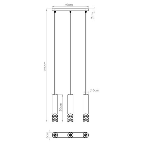 Sollux Lighting Lampa wisząca LIRO 3L biały