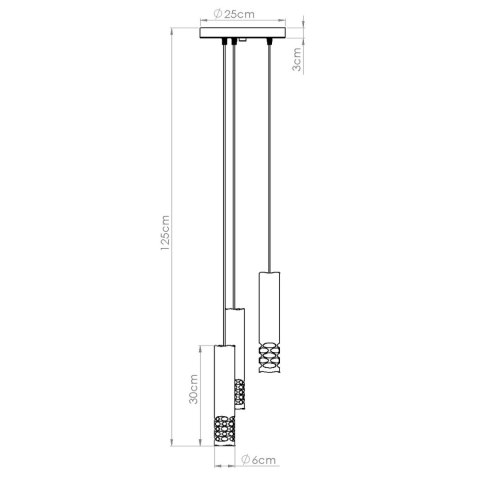 Sollux Lighting Lampa wisząca LIRO 3P biały