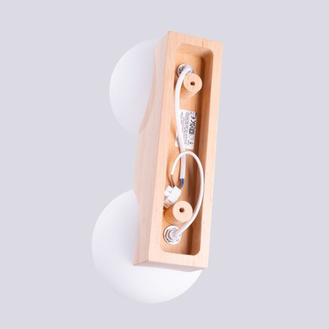 Sollux Lighting Plafon BULBO 2 naturalne drewno