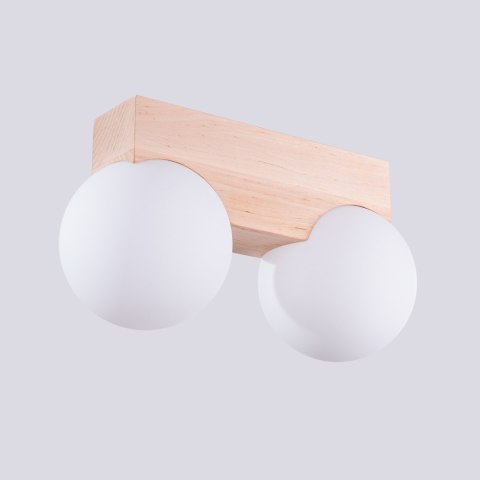 Sollux Lighting Plafon BULBO 2 naturalne drewno