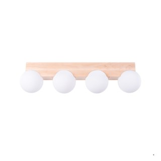 Sollux Lighting Plafon BULBO 4 naturalne drewno
