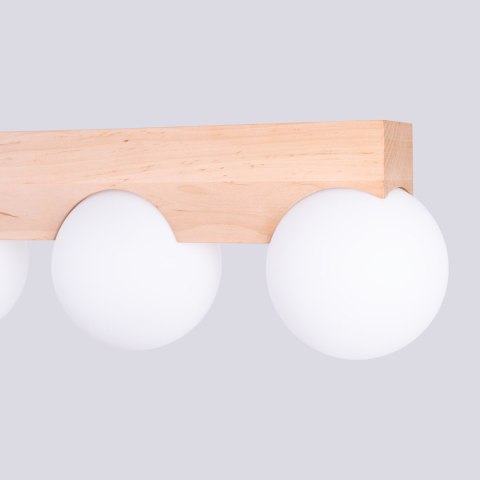 Sollux Lighting Plafon BULBO 4 naturalne drewno