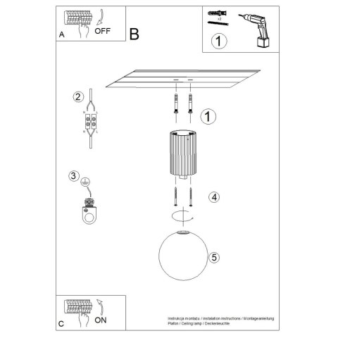 Sollux Lighting Plafon HALO biały IP44