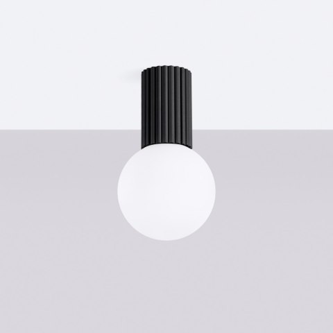 Sollux Lighting Plafon HALO czarny IP44