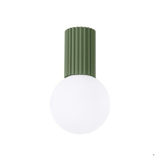 Sollux Lighting Plafon HALO zielony oliwkowy IP44