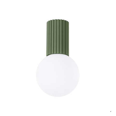Sollux Lighting Plafon HALO zielony oliwkowy IP44
