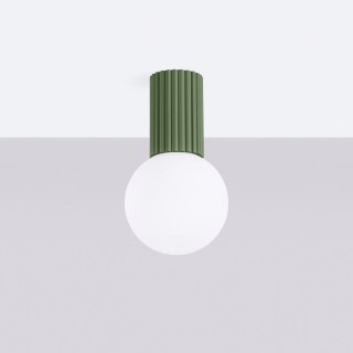 Sollux Lighting Plafon HALO zielony oliwkowy IP44