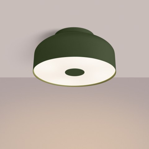 Sollux Lighting Plafon OMIQ zielony oliwkowy