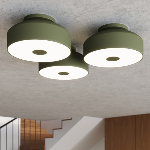 Sollux Lighting Plafon OMIQ zielony oliwkowy