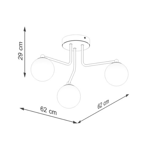 Sollux Lighting Żyrandol ASTRAL 3 biały
