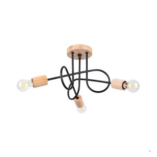 Sollux Lighting Żyrandol EMBER 3 czarny